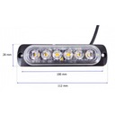 FARO LUZ INTERIOR 6 DIODO LUMINOSO LED 12V-24V, BLANCA 