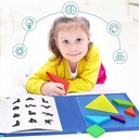 TANGRAM DREWNIANY MAGNETYCZNY UKŁADANKA PUZZLE Marka inna