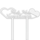 Белый топпер для торта Имя Свадьба Свадьба TŚB-39