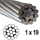 1 мм 1x19 СТАЛЬНОЙ ВЕРЕВОК КАБЕЛЬ НЕРЖАВЕЮЩИЙ A4