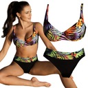 ЖЕНСКИЙ КУПАЛЬНИК ИЗ ДВУХ ЧАСТЕЙ, С ВЫСОКОЙ ТАЛИЕЙ, С ПОДТЕКАМИ ПУШ-АП