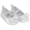 Балетки из лаковой кожи, белые, ELEGANT, 12,5c