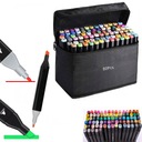 ZESTAW FLAMASTRÓW DWUSTRONNYCH W ETUI 80szt MARKER