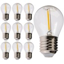 10 светодиодных лампочек E27 FILAMENT мощностью 1,3 Вт для ГИРЛАНДЫ