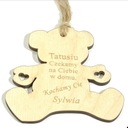 АВТОМОБИЛЬНЫЙ КУЛОН, МЕДВЕДЬ, ДЕНЬ ОТЦА, ПОДАРОК ​​С ГРАВИРОВКОЙ