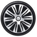 4x Nardo Silver — черные универсальные колпаки на колеса, серебристый 15-дюймовый автомобиль