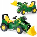 Педальный трактор John Deere, РЕЗИНОВЫЕ ТИХИЕ КОЛЕСА, ШЕСТЕРНИ, ТОРМОЗ, огромный, 3-8 л.