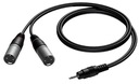 КАБЕЛЬ 2X XLR РАЗЪЕМ 3,5 ММ PROCAB CAB712/3