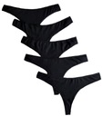 PRIMARK bugyi TANGA THONG 5 db-os csomag FEKETE 34 36 XS