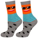 Ponožky SOXO 77355 Ružové/Modré Pruhy Bodky Úsmev 25-28 Počet kusov v ponuke 1 szt.