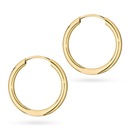 ЗОЛОТЫЕ СЕРЬГИ-КОЛЬЦА 15мм пр. 585 КОЛЬЦО КОЛЕСО 14к