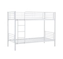 ROZKŁADANE ŁÓŻKO PIĘTROWE BUNKY 90x200 STAL BIAŁE DWUOSOBOWE HALMAR