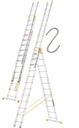 МНОГОФУНКЦИОНАЛЬНАЯ ЛЕСТНИЦА 3X12 РАБОЧАЯ ВЫСОТА 9,80М АЛЮМИНИЙ