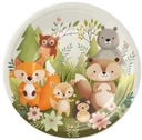 Бумажные тарелки Лесные животные Лесные друзья 6 штук День рождения
