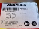 Braxis AB0292 Sada brzdových doštičiek, kotúčové brzdy EAN (GTIN) 3663908106037