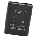 Prepínač USB Sharing Peripheral Switcher Black Napájanie batérie