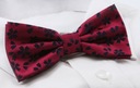Мужской галстук-бабочка с нагрудным платком - Alties - Красный с цветами