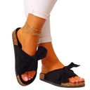 ТАПОЧКИ ЖЕНСКИЕ С БАНТОМ, ПРОФИЛЬНЫЕ, УДОБНЫЕ, ЧЕРНЫЕ