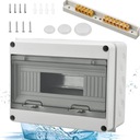 РАСПРЕДЕЛИТЕЛЬНАЯ КОРОБКА НАВЕРХНЕГО МОНТАЖА 12-МОДУЛЬНАЯ КОРОБКА ПРЕДОХРАНИТЕЛЕЙ IP65