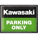 Вывеска металлическая KAWASAKI PARKING ONLY 30x40