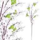 FORSYCJA BIAŁA SZTUCZNA GAŁĄZKA DŁUGA KWIATY WIOSENNE DODATEK STROIK 52CM