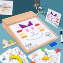 DREWNIANE PUZZLE UKŁADANKA MAGNETYCZNA MONTESSORI