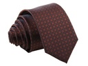ЖАККАРДОВЫЙ ГАЛСТУК - КОРИЧНЕВЫЙ, КРАСНЫЙ [2305]