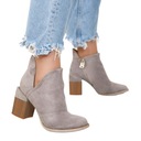 СЕРЫЕ ЖЕНСКИЕ БОТИНКИ НА КАБЛУКЕ ENCURA 38