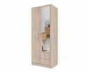 ШКАФ CENTO 80X205 ДУБ СОНОМА С ЗЕРКАЛОМ