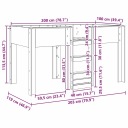 vidaXL Двоярусне ліжко для дітей з матрацом, Чорний дуб, 100 x 200 см
