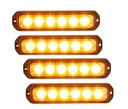 4x STROBOSKOP 6 LED LAMPA OSTRZEGAWCZA 12/24V CE