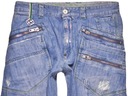 DIESEL spodnie BLUE jeans DIRTY ZIPPED _ W28 L32 Długość nogawki zewnętrzna 102 cm