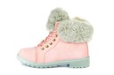 РОЗОВЫЕ ЗИМНИЕ УТЕПЛЕННЫЕ БОТИНКИ, размер 38