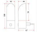 Lampka nocna do gniazdka LN-06 LED SENSOR zmierzchu ciepło biała Kod producenta LN-06