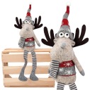 РОЖДЕСТВЕНСКИЙ ОЛЕНЬ ПУСТОЙ НА ПОДВЕСНЫХ НОЖКАХ 40 СМ