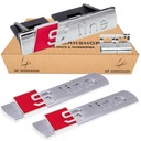 AUDI S-LINE EMBLEM SIGN SET SILVER GLOSS 