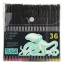 FINELINER KREŚLARSKI Cienkopisy Zestaw 36 KOLORÓW Pisaki do Rysowania 0.4mm