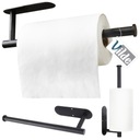 Держатель для бумажных полотенец, настенный, самоклеящийся, привинчивающаяся вешалка, черный