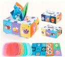 SORTER PUDEŁKO Z CHUSTECZKAMI PLUSZOWE SENSORYCZNE MONTESSORI ZWIERZĄTKA