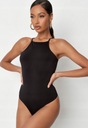 MISSGUIDED GŁADKIE BODY BEZ RĘKAWÓW M Zapięcie zatrzask