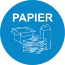 НАКЛЕЙКА ДЛЯ РАЗДЕЛЕНИЯ МУСОРА, КРУГЛАЯ БУМАГА, 10 см