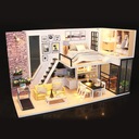 Drevený domček DIY LED nábytok Zlepený Loft EAN (GTIN) 5908258420470