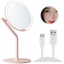 Зеркало для макияжа со светодиодной подсветкой AMIRO Pink GIFT