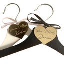 СВАДЕБНЫЕ ВЕШАЛКИ НЕВЕСТА ЖЕНИХ ЗОЛОТАЯ НАДПИСЬ + ИМЕНА В СЕРДЦЕ