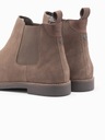 Мужские кожаные ботинки челси темно-бежевые V4 OM-FOCS-0134 46
