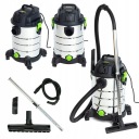 ПРОМЫШЛЕННЫЙ ПЫЛЕСОС ДЛЯ ШТУКАТУРНОГО ЯСЛА 2200ВТ МОЩНЫЙ 30Л ВЛАЖНЫЙ СУХОЙ