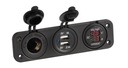GNIAZDO ZAPALNICZKI+ USB 5V,1A+2,1A+AMP+WOLTOMIERZ