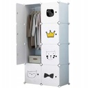 SZAFA SŁUPEK GARDEROBA UBRANIOWA BIAŁA PÓŁKI REGAŁ