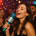 БЕЗДРОТОВИЙ МІКРОФОН ДЛЯ КАРАОКЕ BLUETOOTH ДИНАМІК ДЛЯ ДИТИНИ СИНІЙ купити з Польщі