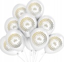 Белые воздушные шары для причастия с принтом IHS Hostia